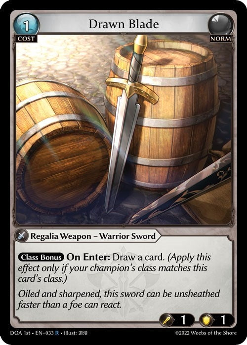 Image for Drawn Blade (033) (Dawn of Ashes 1st Edition) - Grand Archive TCG