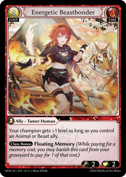 Image for Energetic Beastbonder (131) (Dawn of Ashes 1st Edition) - Grand Archive TCG
