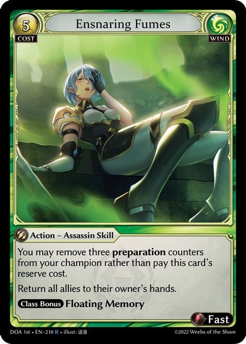 Image for Ensnaring Fumes (210) (Dawn of Ashes 1st Edition) - Grand Archive TCG