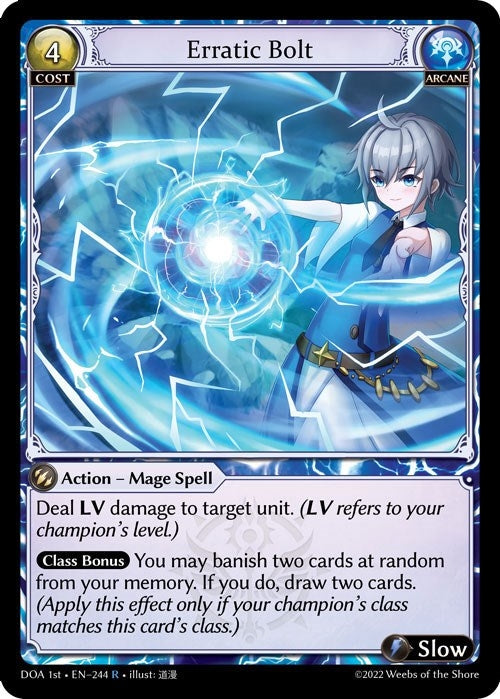 Image for Erratic Bolt (244) (Dawn of Ashes 1st Edition) - Grand Archive TCG