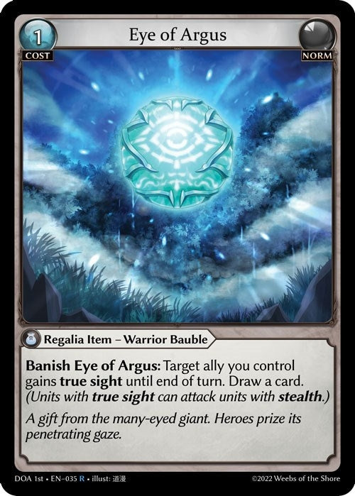Image for Eye of Argus (035) (Dawn of Ashes 1st Edition) - Grand Archive TCG