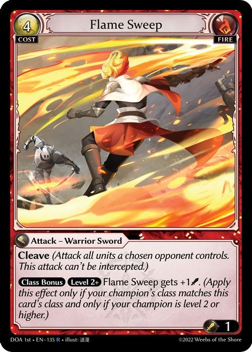 Image for Flame Sweep (135) (Dawn of Ashes 1st Edition) - Grand Archive TCG