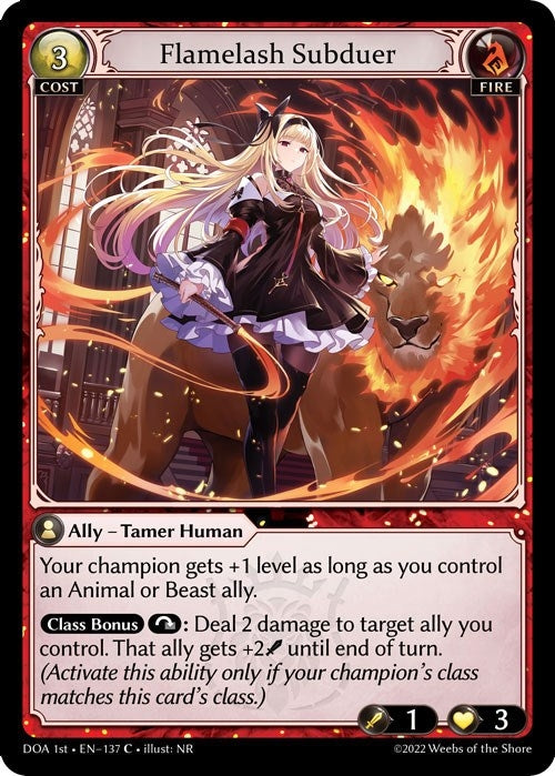 Image for Flamelash Subduer (137) (Dawn of Ashes 1st Edition) - Grand Archive TCG