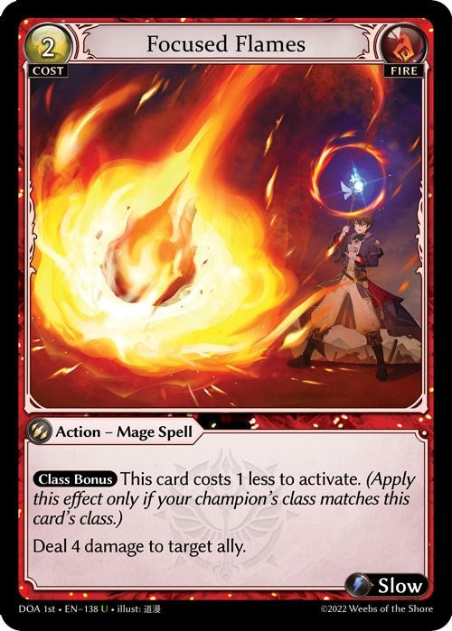 Image for Focused Flames (138) (Dawn of Ashes 1st Edition) - Grand Archive TCG