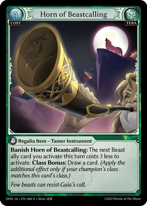 Image for Horn of Beastcalling (068) (Dawn of Ashes 1st Edition) - Grand Archive TCG