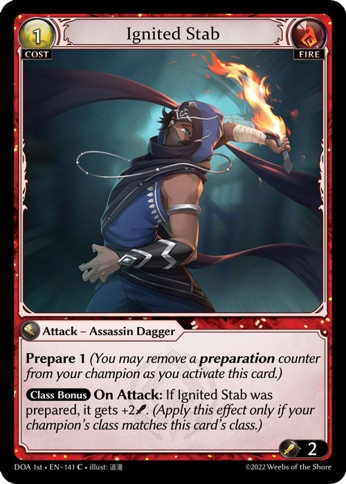 Image for Ignited Stab (141) (Dawn of Ashes 1st Edition) - Grand Archive TCG
