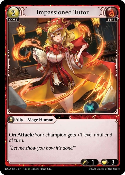 Image for Impassioned Tutor (143) (Dawn of Ashes 1st Edition) - Grand Archive TCG