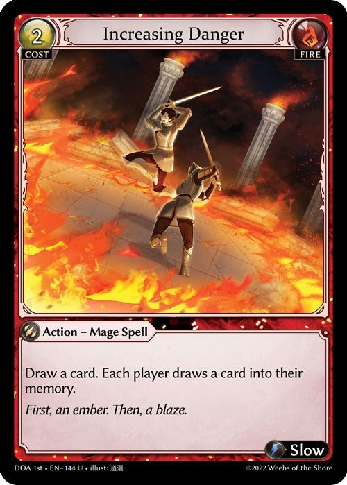 Image for Increasing Danger (144) (Dawn of Ashes 1st Edition) - Grand Archive TCG