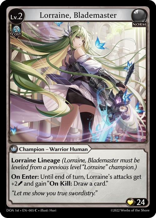 Image for Lorraine, Blademaster (005) (Dawn of Ashes 1st Edition) - Grand Archive TCG
