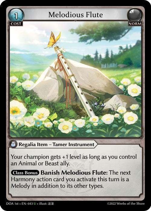 Image for Melodious Flute (043) (Dawn of Ashes 1st Edition) - Grand Archive TCG