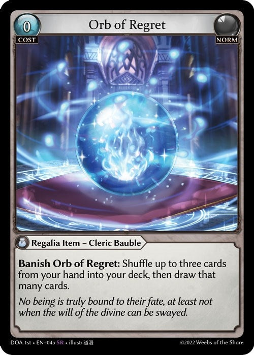Image for Orb of Regret (045) (Dawn of Ashes 1st Edition) - Grand Archive TCG