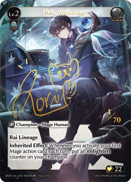 Image for Rai, Archmage (CUR) (008) (Dawn of Ashes 1st Edition) - Grand Archive TCG