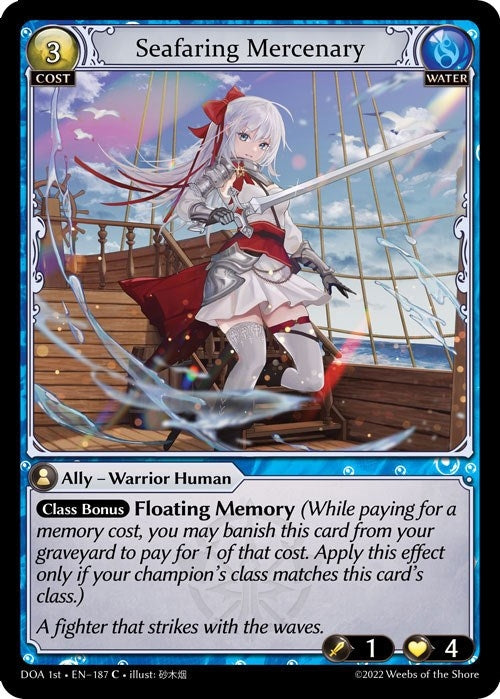 Image for Seafaring Mercenary (187) (Dawn of Ashes 1st Edition) - Grand Archive TCG
