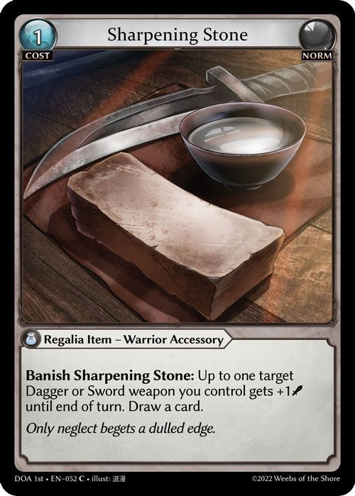 Image for Sharpening Stone (052) (Dawn of Ashes 1st Edition) - Grand Archive TCG