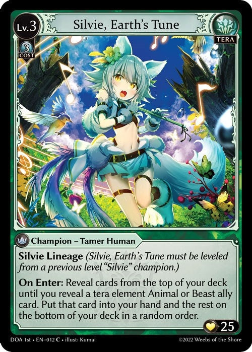 Image for Silvie, Earth's Tune (012) (Dawn of Ashes 1st Edition) - Grand Archive TCG
