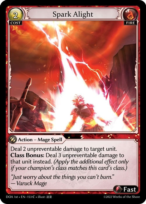 Image for Spark Alight (153) (Dawn of Ashes 1st Edition) - Grand Archive TCG
