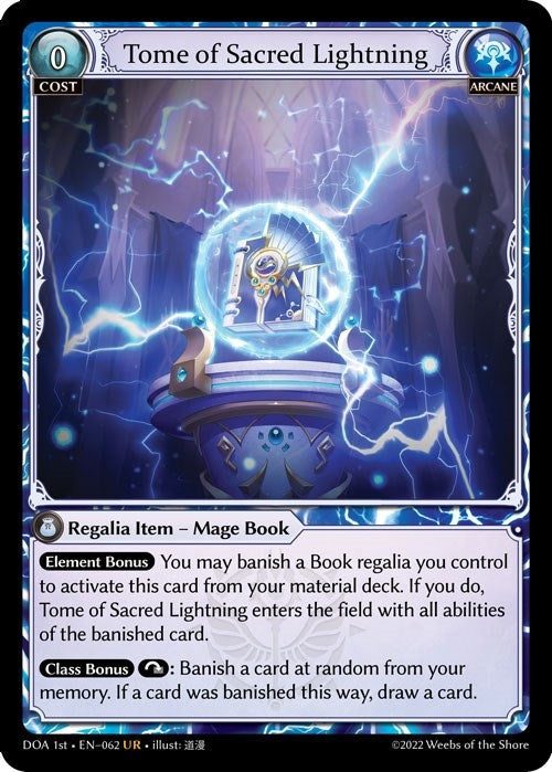 Image for Tome of Sacred Lightning (062) (Dawn of Ashes 1st Edition) - Grand Archive TCG
