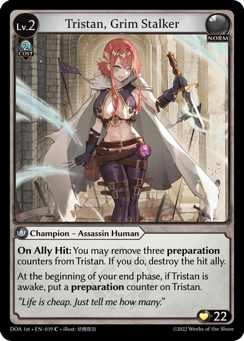 Image for Tristan, Grim Stalker (019) (Dawn of Ashes 1st Edition) - Grand Archive TCG
