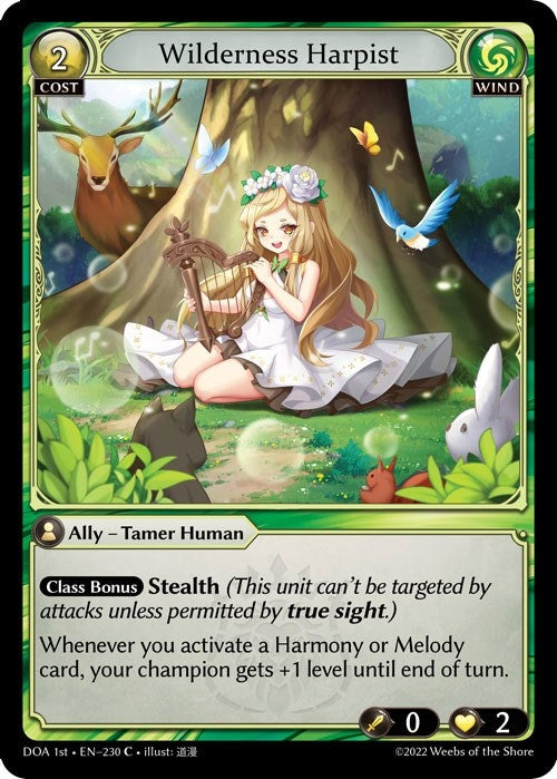 Image for Wilderness Harpist (230) (Dawn of Ashes 1st Edition) - Grand Archive TCG