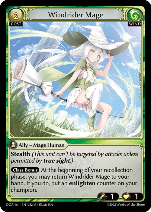 Image for Windrider Mage (232) (Dawn of Ashes 1st Edition) - Grand Archive TCG