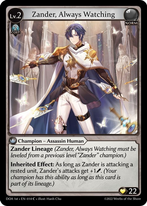 Image for Zander, Always Watching (014) (Dawn of Ashes 1st Edition) - Grand Archive TCG