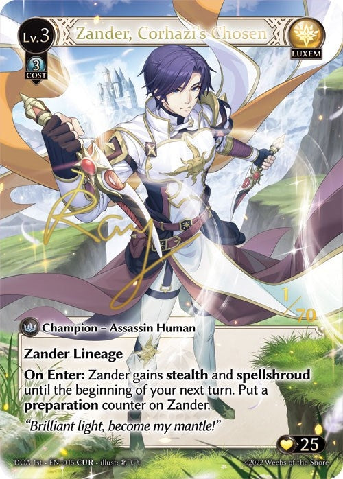 Image for Zander, Corhazi's Chosen (CUR) (015) (Dawn of Ashes 1st Edition) - Grand Archive TCG