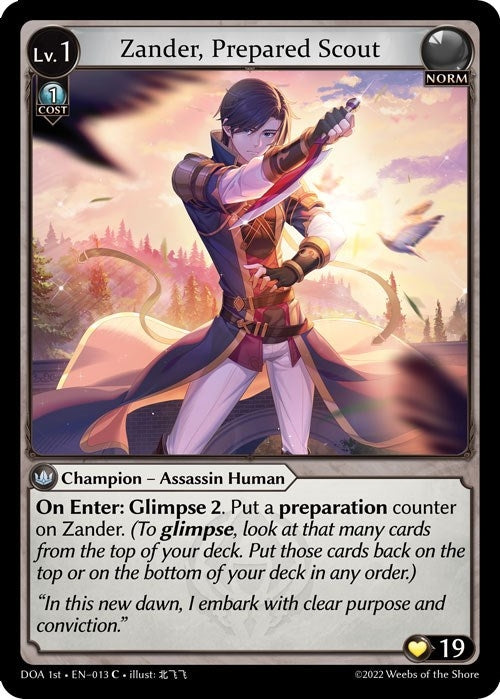 Image for Zander, Prepared Scout (013) (Dawn of Ashes 1st Edition) - Grand Archive TCG