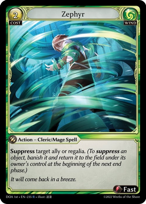 Image for Zephyr (235) (Dawn of Ashes 1st Edition) - Grand Archive TCG