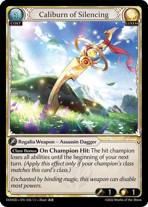 Image for Caliburn of Silencing (036) (Dawn of Ashes Starter Decks) - Grand Archive TCG