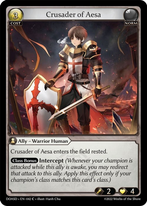 Image for Crusader of Aesa (042) (Dawn of Ashes Starter Decks) - Grand Archive TCG