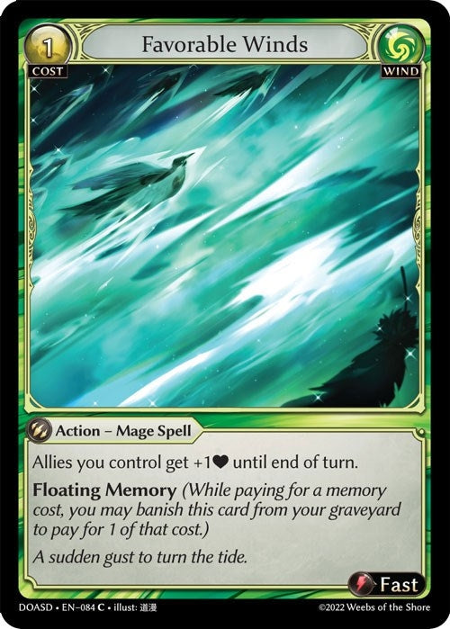 Image for Favorable Winds (084) (Dawn of Ashes Starter Decks) - Grand Archive TCG