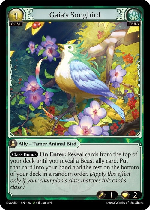 Image for Gaia's Songbird (102) (Dawn of Ashes Starter Decks) - Grand Archive TCG