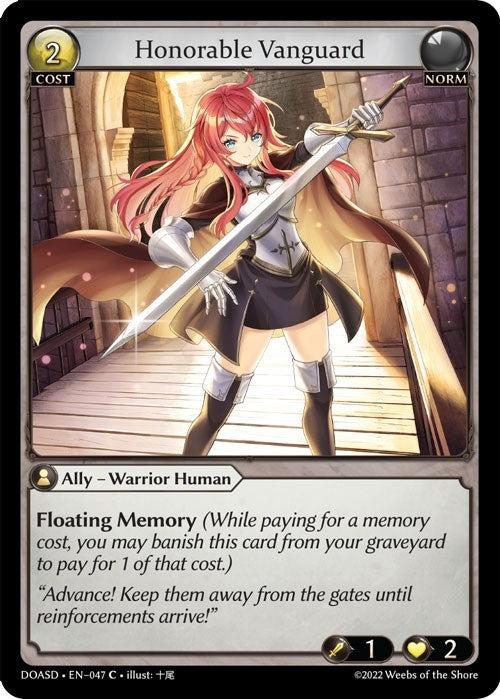 Image for Honorable Vanguard (047) (Dawn of Ashes Starter Decks) - Grand Archive TCG