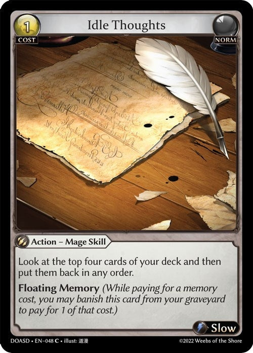 Image for Idle Thoughts (048) (Dawn of Ashes Starter Decks) - Grand Archive TCG