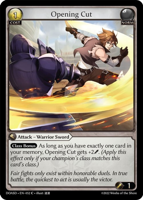 Image for Opening Cut (052) (Dawn of Ashes Starter Decks) - Grand Archive TCG