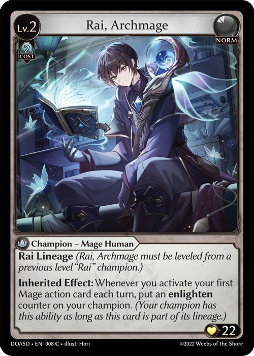 Image for Rai, Archmage (008) (Dawn of Ashes Starter Decks) - Grand Archive TCG