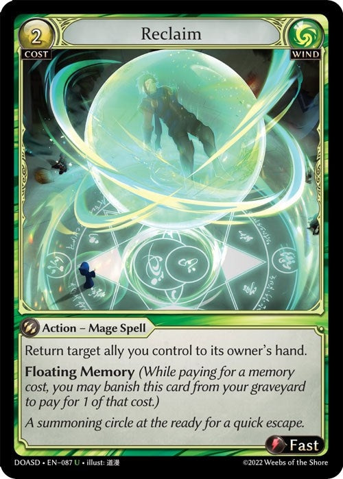 Image for Reclaim (087) (Dawn of Ashes Starter Decks) - Grand Archive TCG