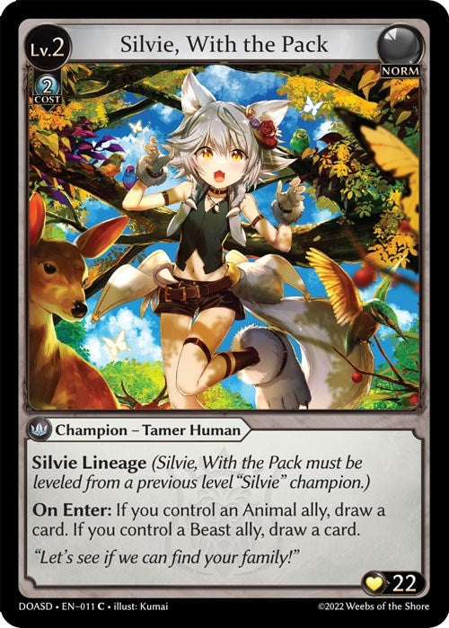Image for Silvie, With the Pack (011) (Dawn of Ashes Starter Decks) - Grand Archive TCG