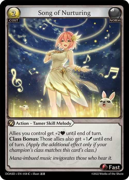 Image for Song of Nurturing (058) (Dawn of Ashes Starter Decks) - Grand Archive TCG