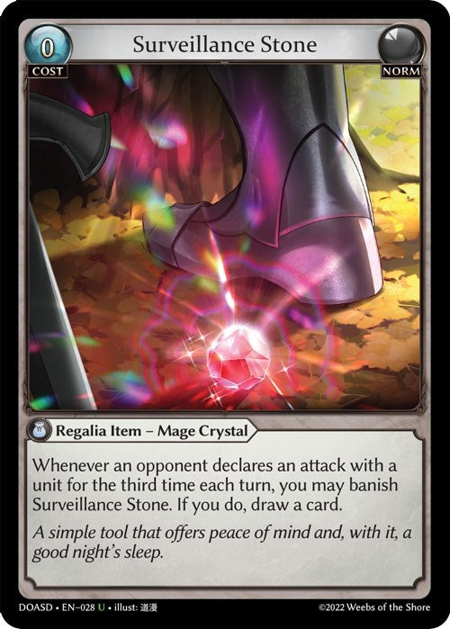 Image for Surveillance Stone (028) (Dawn of Ashes Starter Decks) - Grand Archive TCG
