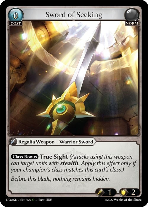 Image for Sword of Seeking (029) (Dawn of Ashes Starter Decks) - Grand Archive TCG