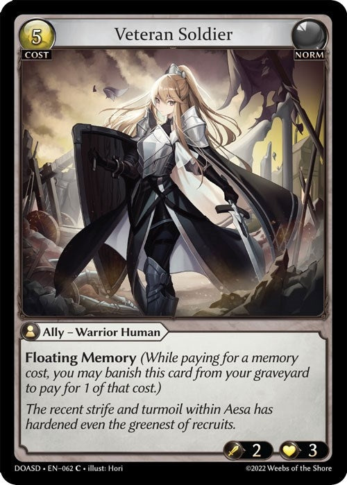 Image for Veteran Soldier (062) (Dawn of Ashes Starter Decks) - Grand Archive TCG
