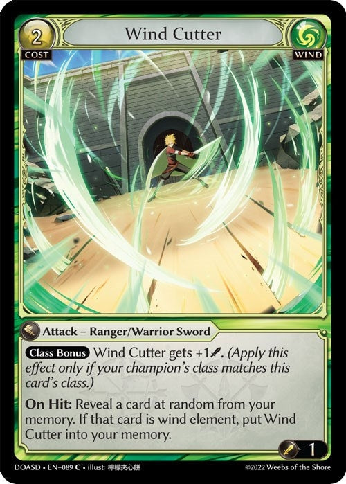 Image for Wind Cutter (089) (Dawn of Ashes Starter Decks) - Grand Archive TCG