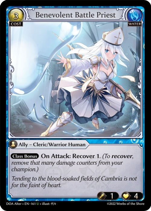 Image for Benevolent Battle Priest (161) (Dawn of Ashes Alter Edition) - Grand Archive TCG
