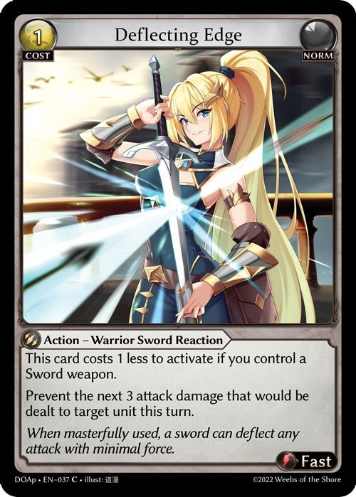Image for Deflecting Edge (037) (Dawn of Ashes Prelude) - Grand Archive TCG