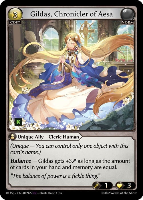 Image for Gildas, Chronicler of Aesa (042KS) (Dawn of Ashes Prelude) - Grand Archive TCG