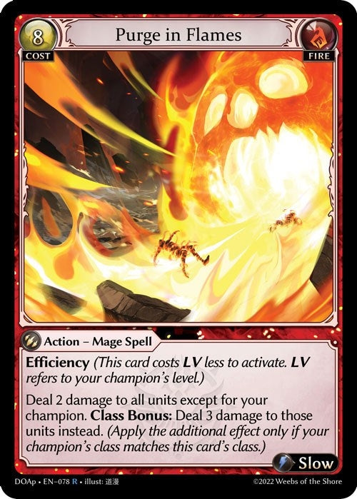 Image for Purge in Flames (078) (Dawn of Ashes Prelude) - Grand Archive TCG