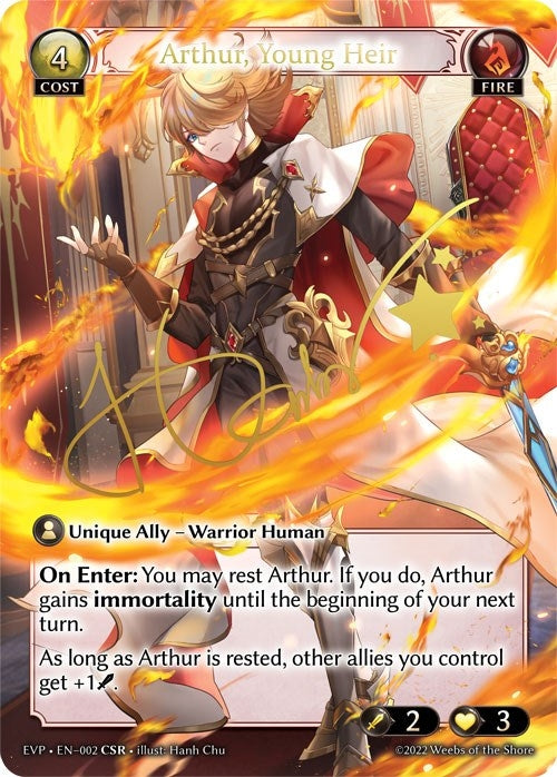 Image for Arthur, Young Heir (002) (Dawn of Ashes Event Pack) - Grand Archive TCG