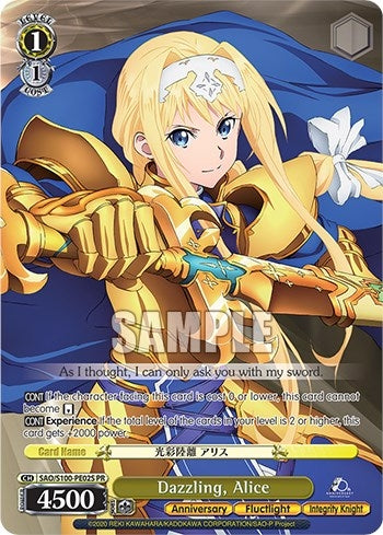 Dazzling Alice (Foil) (10002) [SAO/S100] - Weiss Schwarz Single