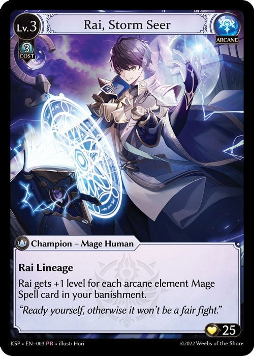 Image for Rai, Storm Seer (003) (Kickstarter Promotional Cards) - Grand Archive TCG